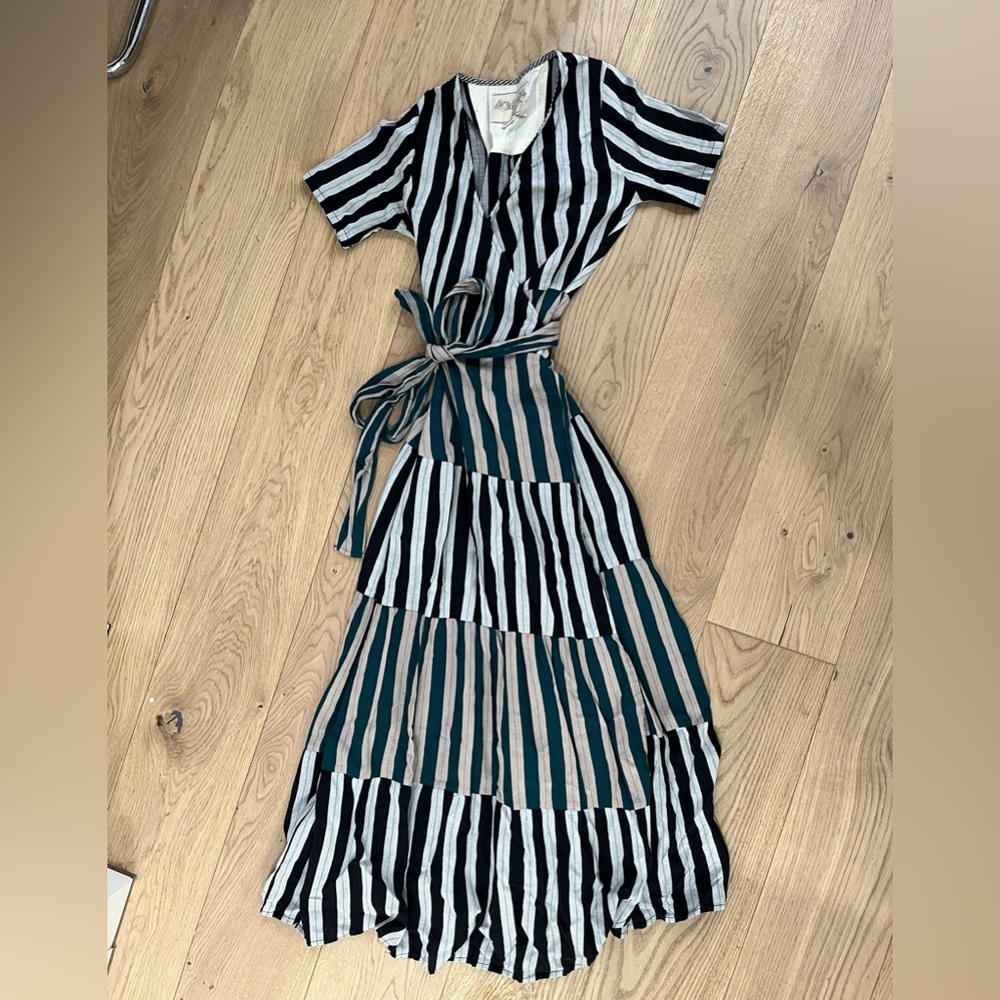 Ace & Jig Eliss Wrap Dress Striped Size Small - Picture 2 of 3